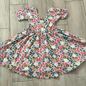 Floral twirl dress for little girls